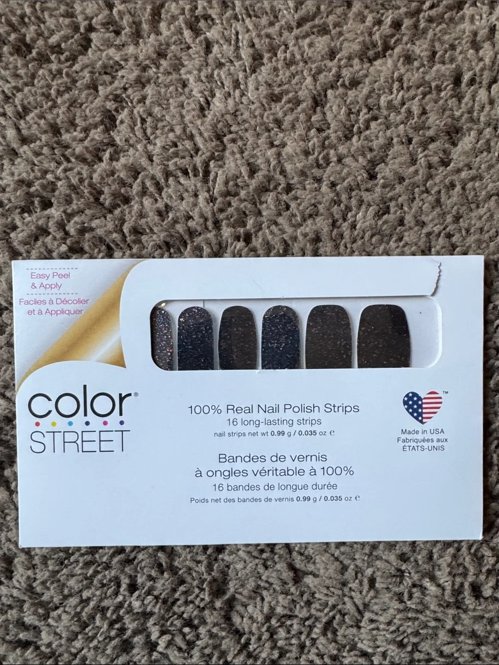 Color Street Glitter  Pink to Rose & Speckled Cream Nail Polish Strips